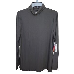 32 Degrees Heat Black Ribbed Turtleneck Long‎ Sleeve Thermal Shirt Top XXL NWT